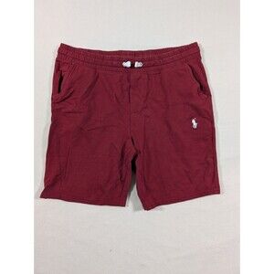 Polo Ralph Lauren Sweat Shorts Mens Medium 7" Red Comfort Lounge Leisure Pony